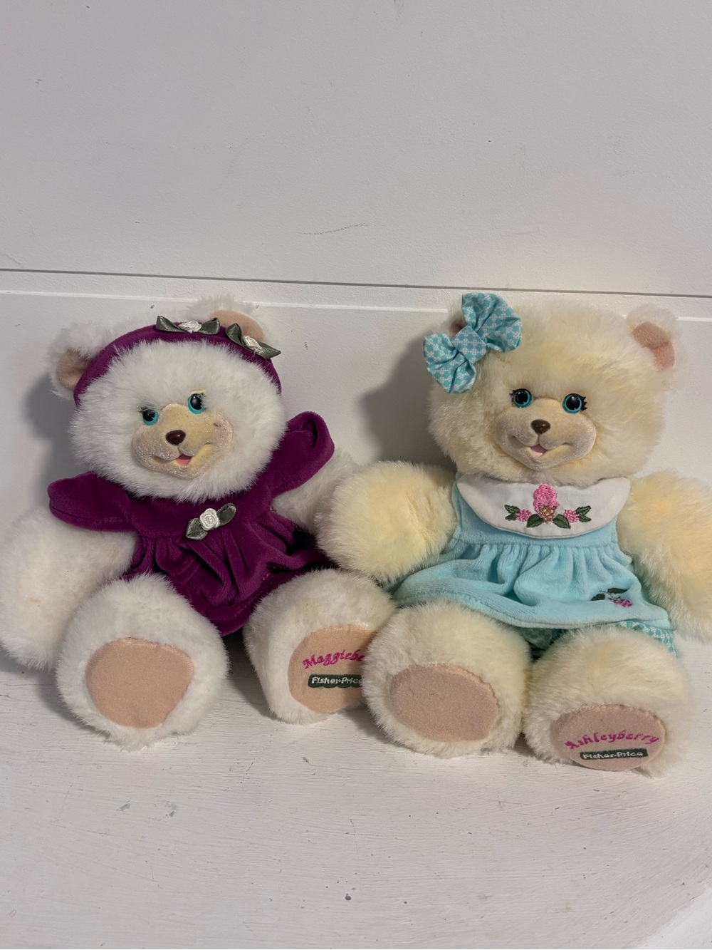 Fisher Price Ashleyberry + Maggieberry Plush Soft Bear 1998 Briarberry Lot